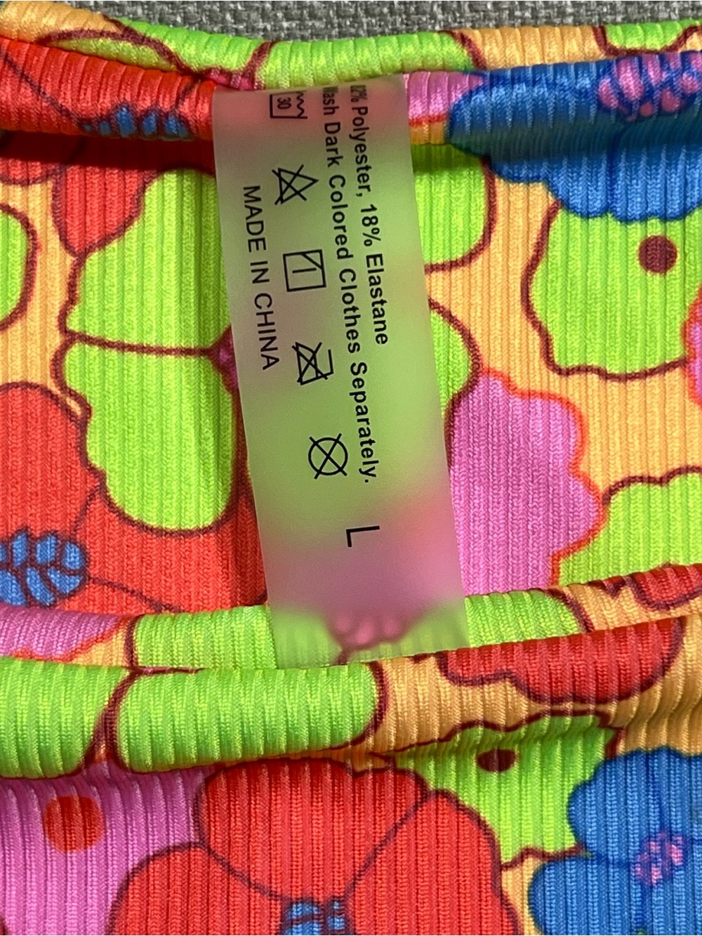 NWOT Colorful floral SHEIN Bikini Bottoms size large - Picture 3 of 4